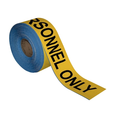 Superior Mark Floor Marking Message Tape, 4in x 100Ft , AUTHORIZED PERSONNEL ONLY IN-40-965